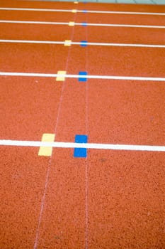 middle of athletic track for short sprints