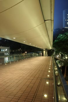 footbridge at night