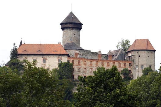 Shot of the castle of the holy order of knights. Czech republic, Europe.