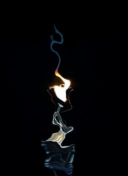 Abstract illustration of the burning bulb