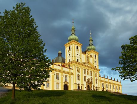 The Basilica Minor of the Visitation of the Virgin Mary on the Holy Hill near Olomouc city. Pilgrimage church (holy shrine). Built 1669-79. Architect - Giovanni Pietro Tencalla. In 1995 - visitation of pope John Paul II.
Czech republic, Europe.