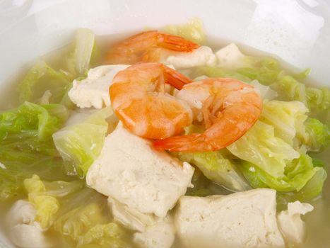 Chinese Chicken stock tofu soup