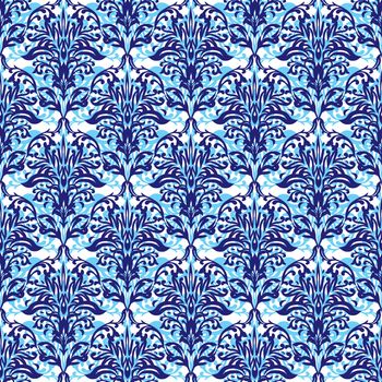 Two tone blue seamless repeating wallpaper background design