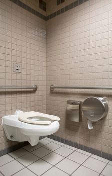 A public bathroom in an airport