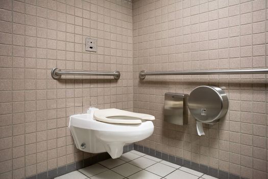 A public bathroom in an airport