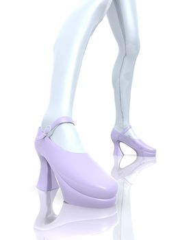3D Illustration. Some dancing Cyborg Legs...