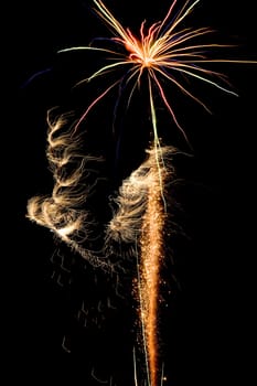 A simple display of fireworks