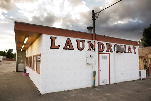 An old laundromat in a small town