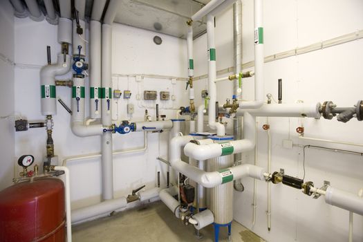 Interior of a Gas Boiler room