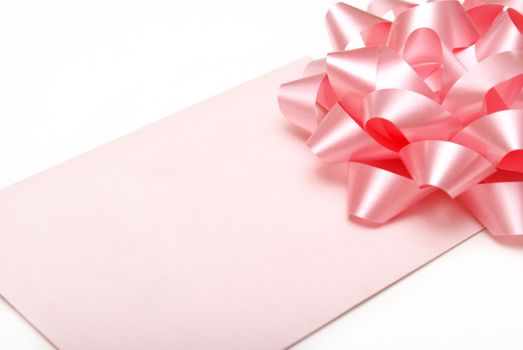 A pretty pink card for a girl with room for your text.