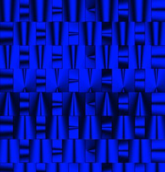 abstract texture of futuristic shapes in metallic blue and black