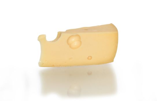 A cheese isolated on a white background. Clipping path is included