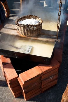The production of natural sea salt from salt water