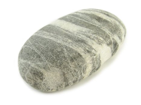 image of a gray stone with white stripes