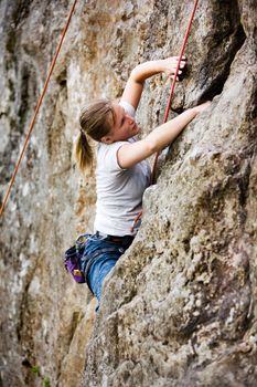 rocking climbing outdoors