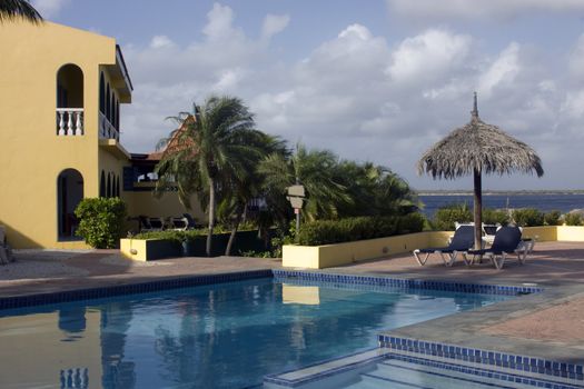 ocean side swimming pool outdoors