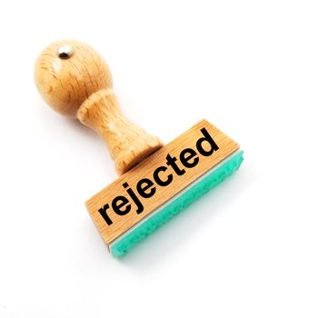 rejected concept with stamp in business office showing rejection concept