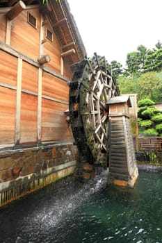 wooden waterwheel