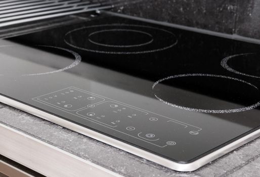 A modern induction stove detail