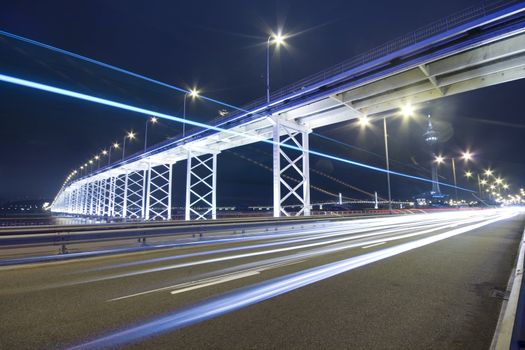 it is a highway under the bridge in macau