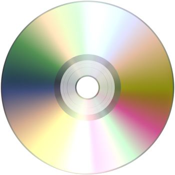 The compact disk on white,  suits for duplication of the background, illustration