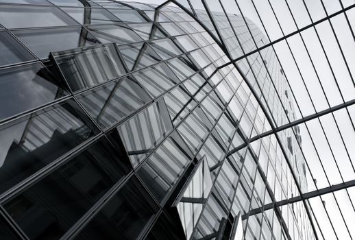 High-tech background. Glass and metal