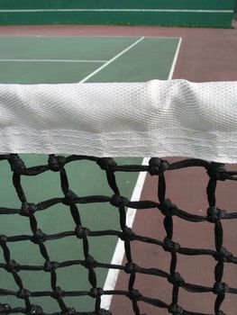 green tennis net close up
