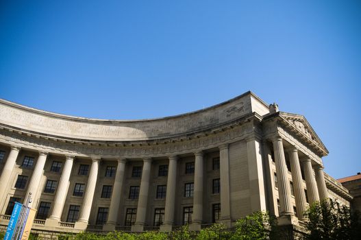 Architectural detail of federal building in Washington dc