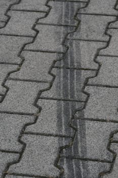 skid marks on the road, brick lane