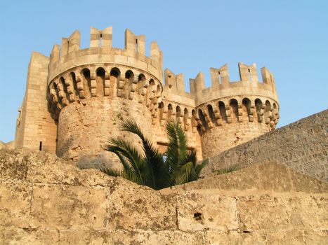 Old castle on sunny island