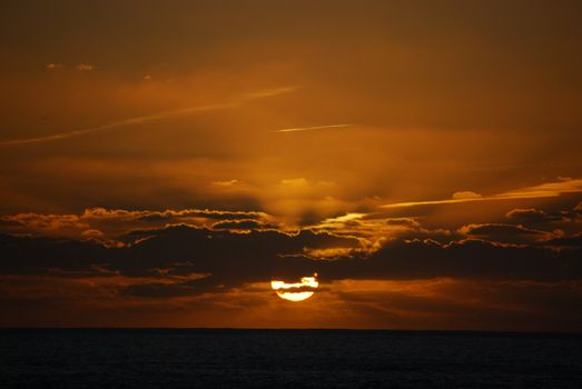 beautiful sunset over the atlantic in Cascais