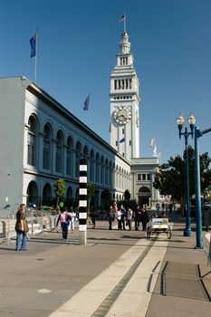 Ferry Building is a terminal for ferries that travel across the San Francisco Bay and a shopping center located on The Embarcadero in San Francisco