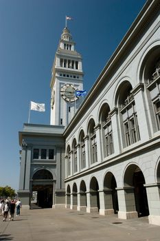 The Ferry Building is a terminal for ferries that travel across the San Francisco Bay and a shopping center located on The Embarcadero in San Francisco
