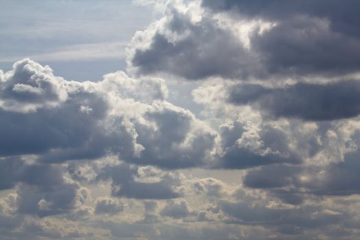 Dramatic clouds in the fresh spring sky