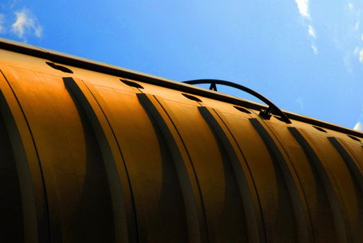 Outdoors construction with a blue sky background