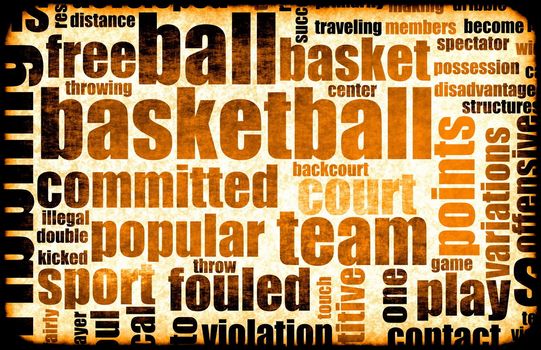 Basketball Game as a Sport Grunge Background