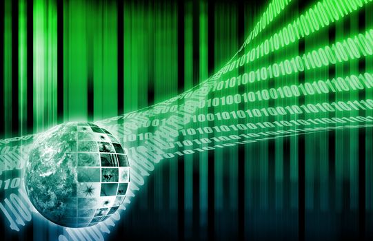 Global Business System Data as Background Wallpaper
