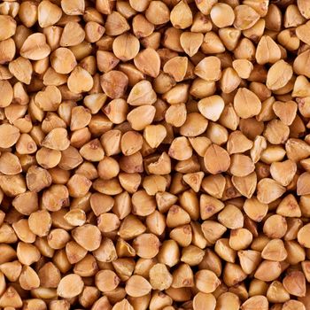 Pattern generated by dry golden buckwheat groats
