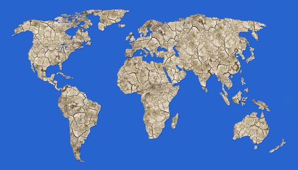 Illustration of the parched earth - global warming