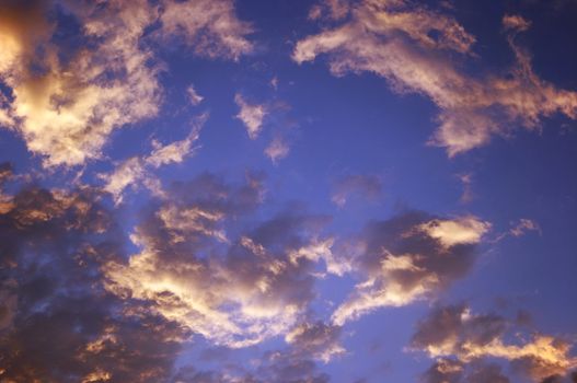 Abstract shot of the sky and clouds