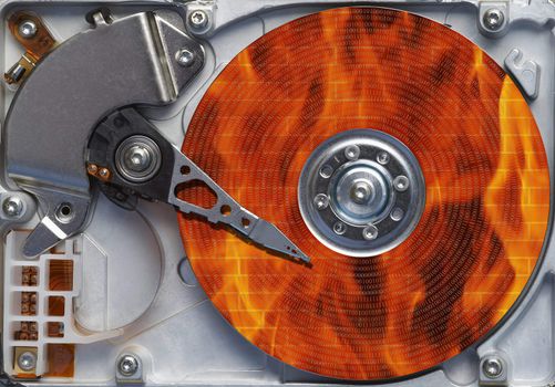 Detail of the hard disc 