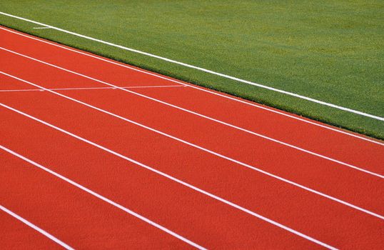 Running tracks at a sports arena .