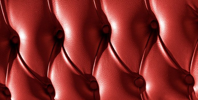 Luxury buttoned red leather pattern