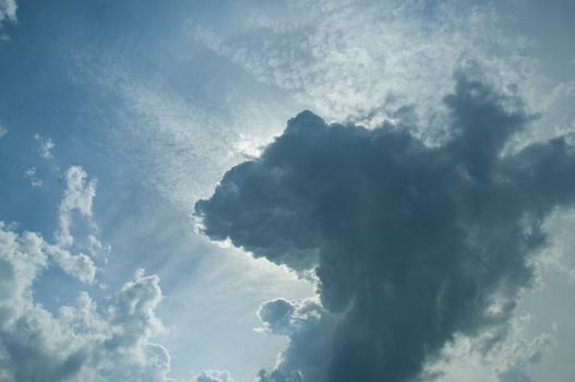 darker storm clouds, covering the sun