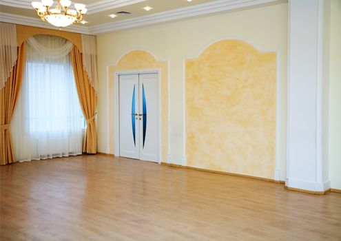 Interior of a modern palace (yellow room)