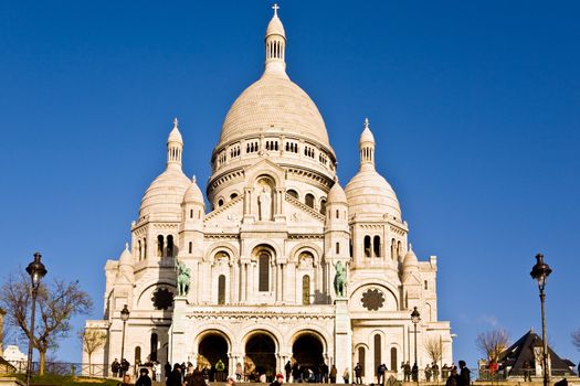 The picture is made in Paris on a hill Montmartre