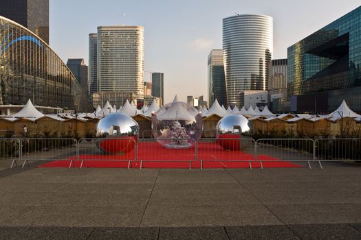 Business area of city of Paris.La Defense