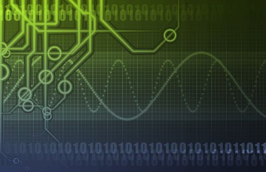 Technology Background as a Colorful Abstract Art