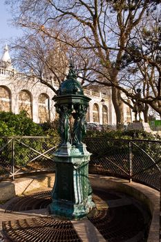 The picture is made in Paris on a hill Montmartre