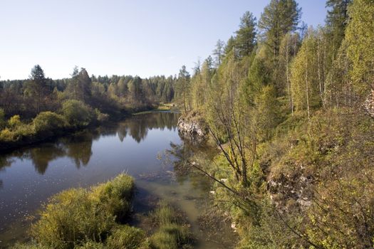 National reserve  Deer Streams The river Serga